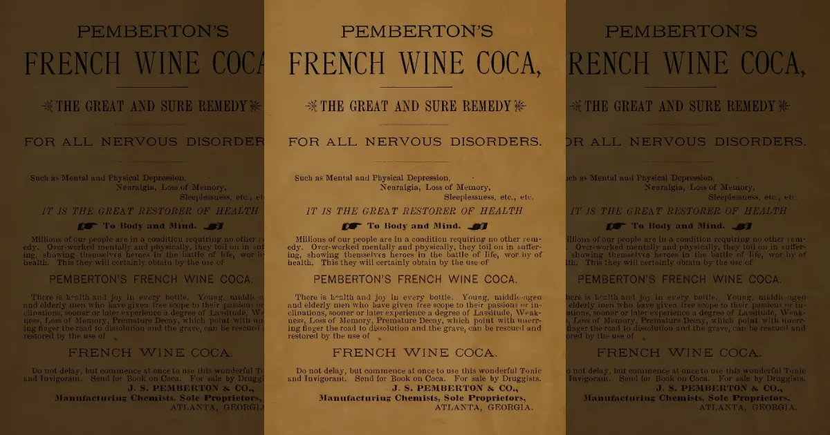 The Coca-Cola Company Pemberton S French Wine Coca