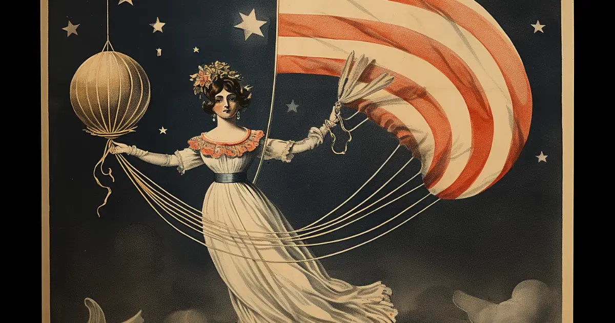 Sophie Blanchard Flying A Balloon At Night