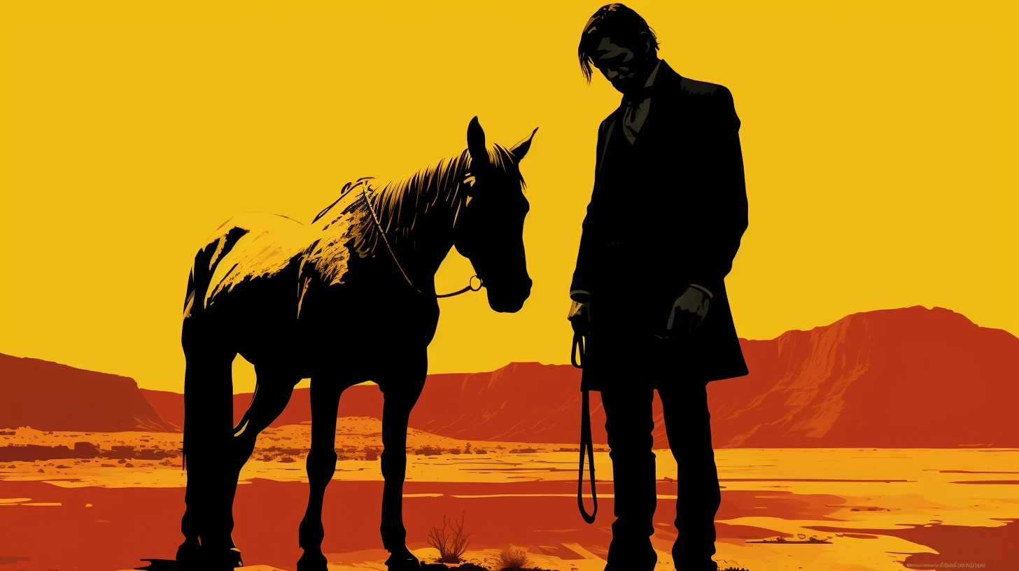 A Poor Sad Man And Skinny Sick Looking Horse 1800s