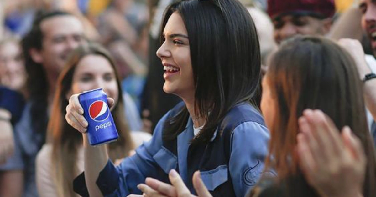 Kendall Jenner Ad Handing Pepsi Can