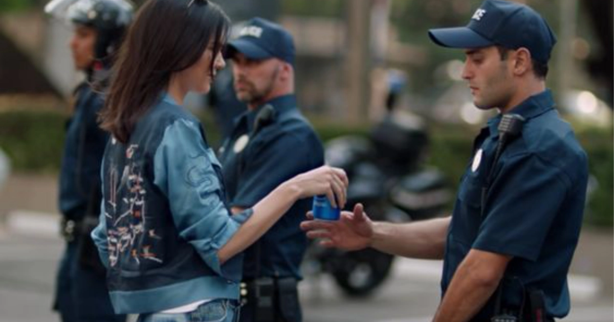 Kendall Jenner Ad Handing Cop Pepsi