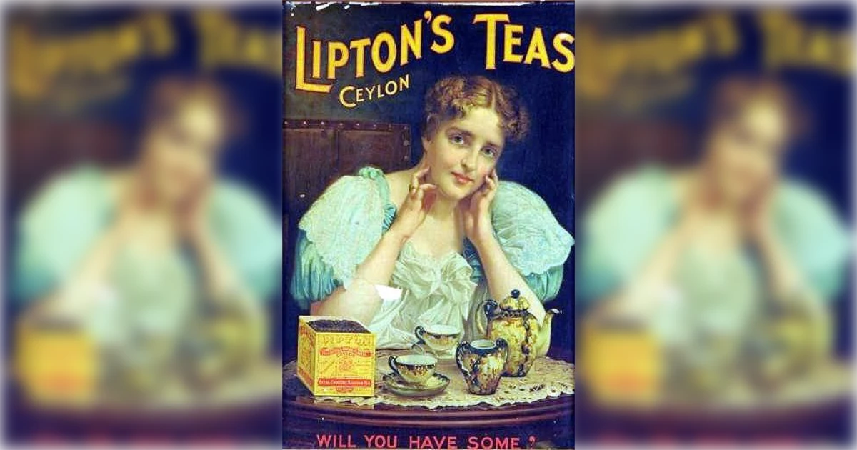 Vintage Lipton Tea Ad 1800s