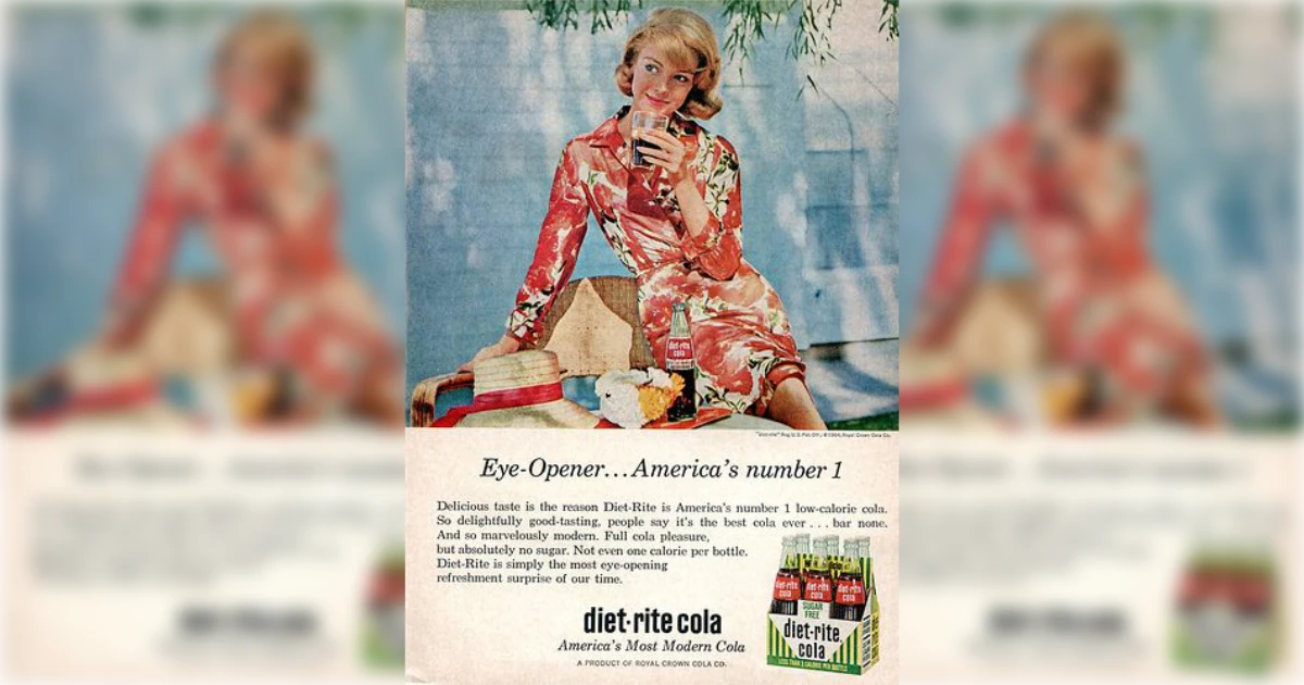 Diet Rite Diet Rite Vintage Ad Woman