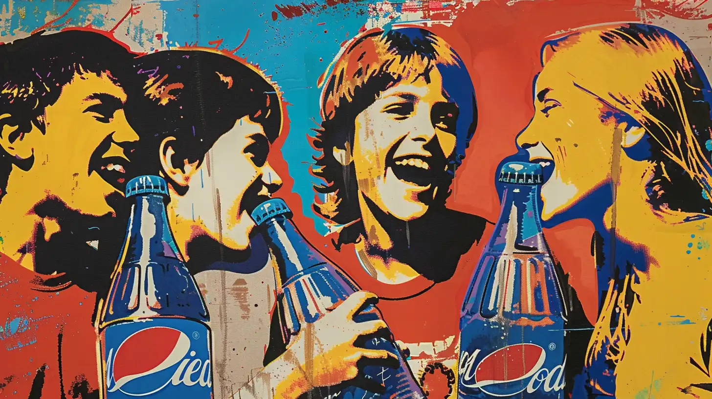 © History Oasis Pepsi Bottles Group Of Teenagers 1980s