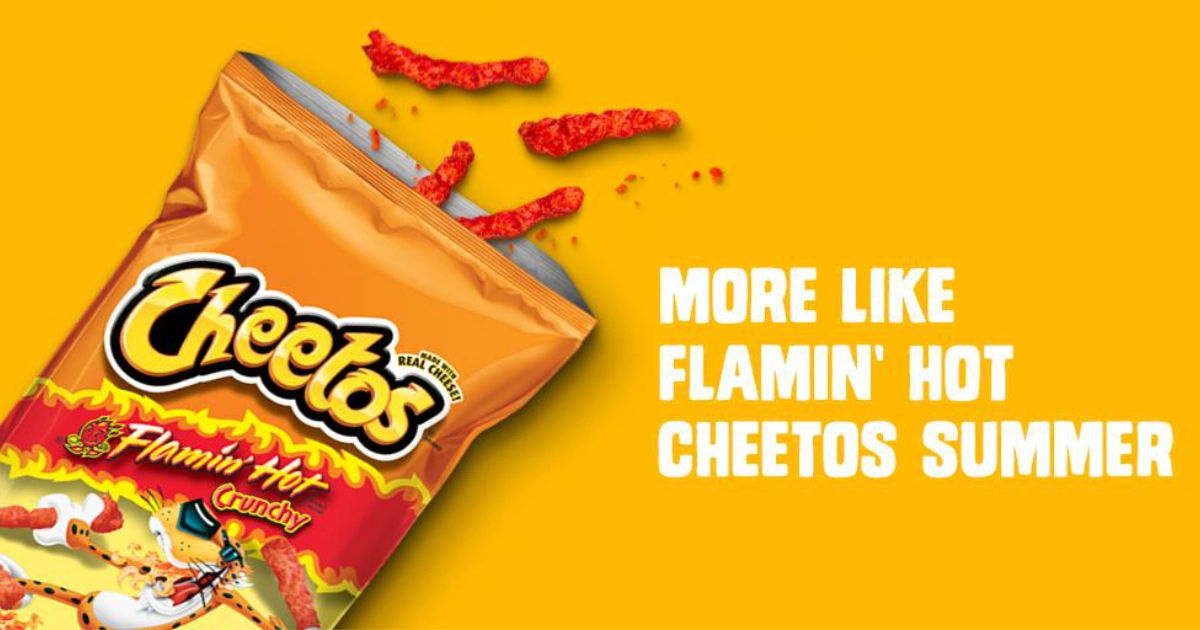 Frito-Lay Flamin Hot Cheetos Ad Yellow