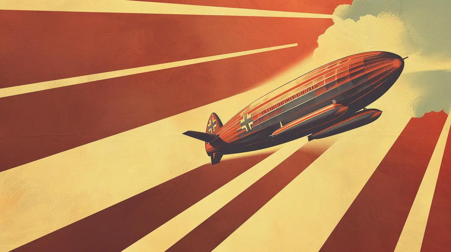 Airship On A Poster 1930s Nazi Propoganda