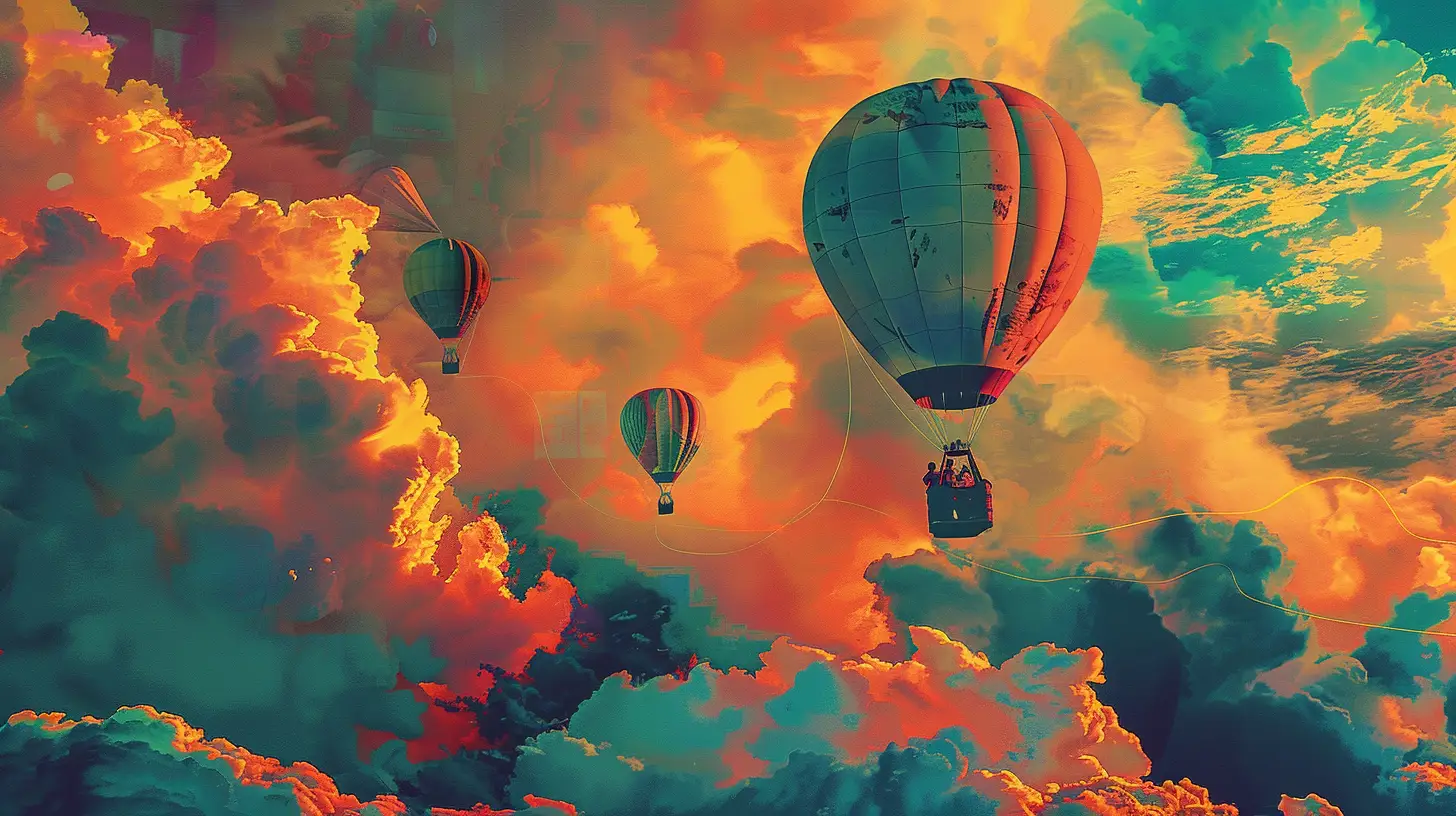 Men In Hot Air Balloons