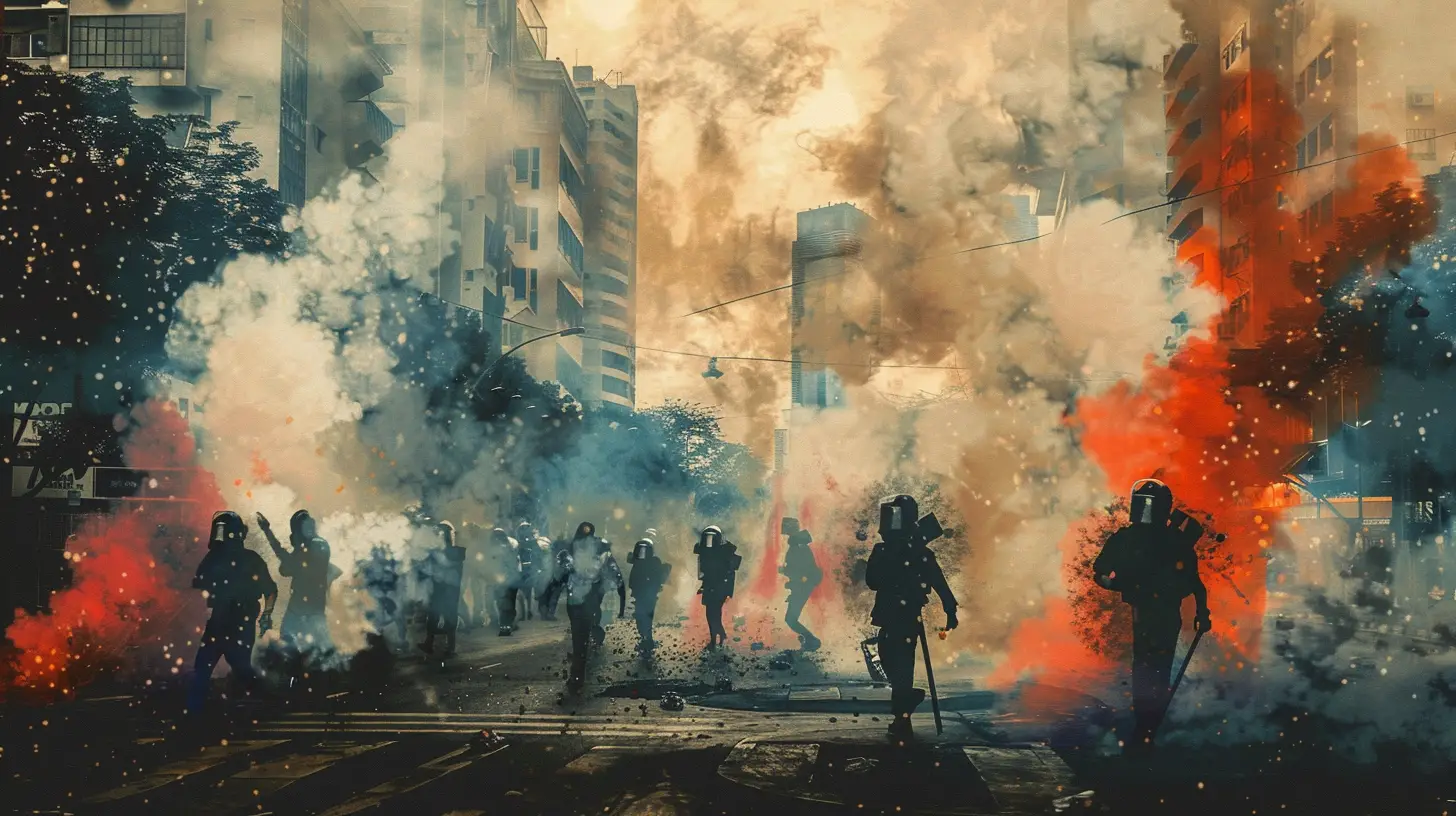 © History Oasis Protest In The Streets Of Caracas Venezuela