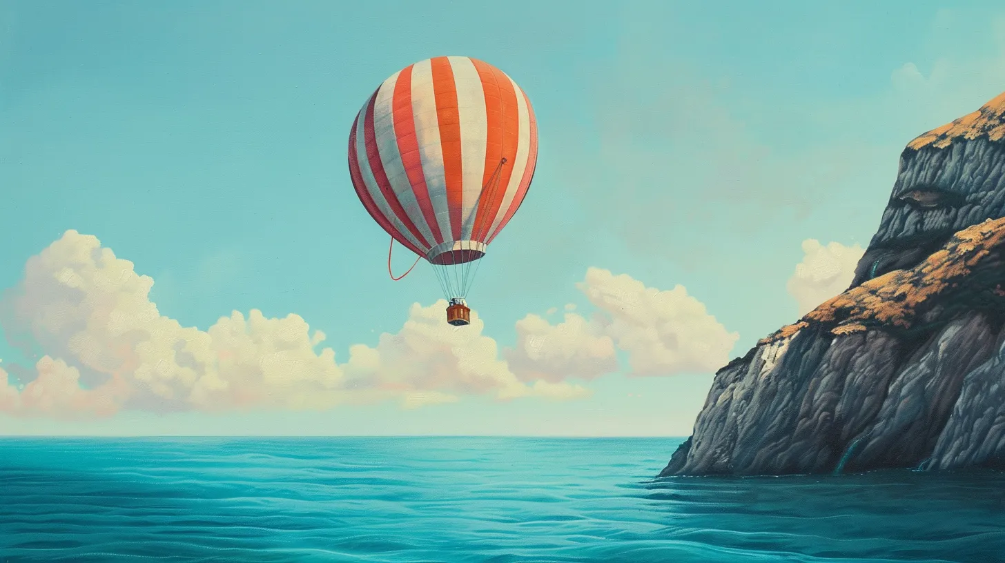 © History Oasis Double Eagle V Hot Air Balloon Pacific Ocean