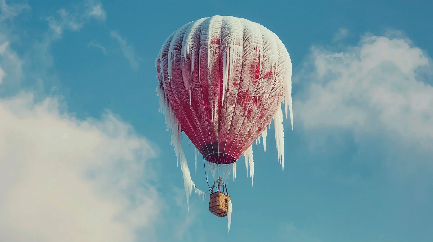 An Icy Breitling Orbiter Balloon In The Sky