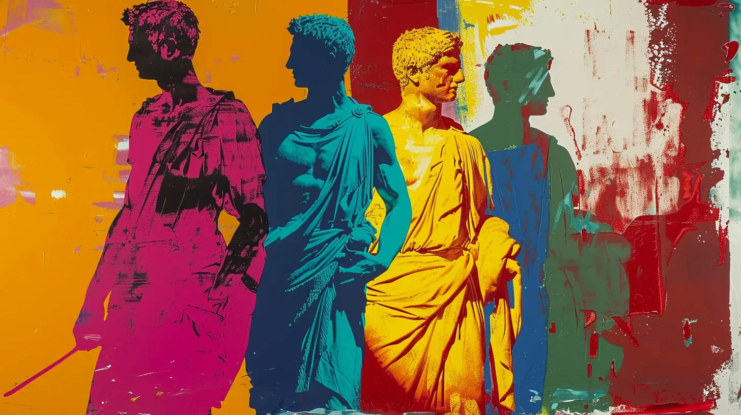 Ancient Roman Men Wearing Togas