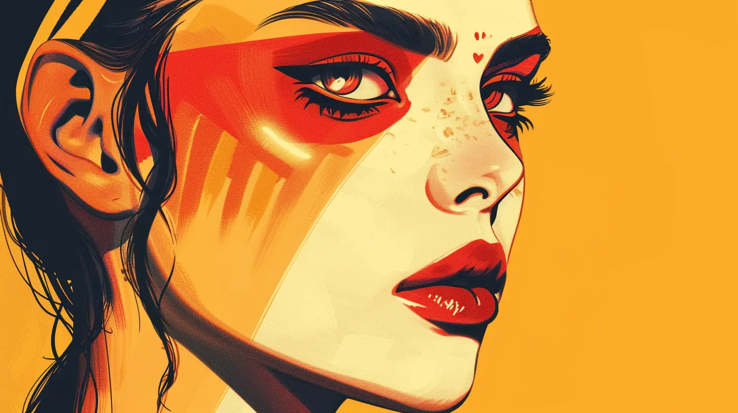 Roman Woman In Makeup