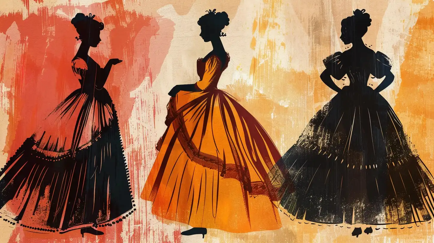 Silhouette For Womens Dresses Romantic Era Fashion