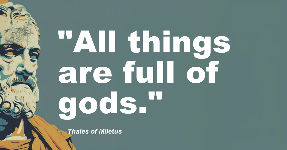 © History Oasis Thales Of Miletus Full Of Gods