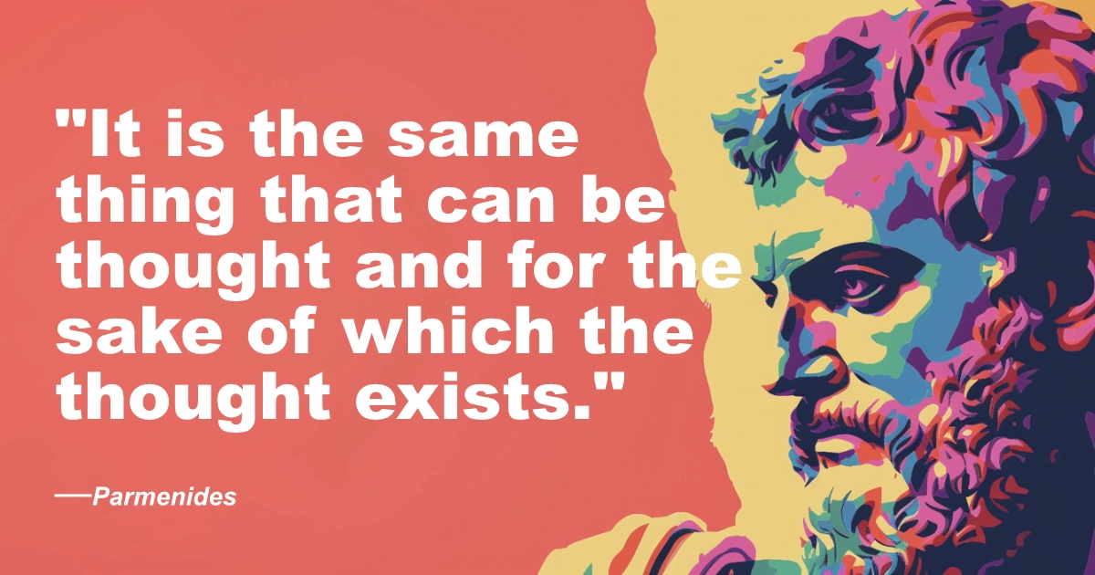 © History Oasis Parmenides Thought Exists