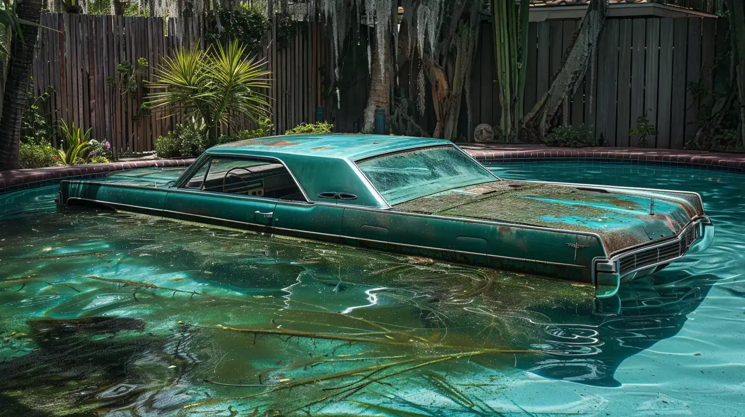 KEITH MOON DROVE HIS CAR INTO A HOTEL SWIMMING POOL