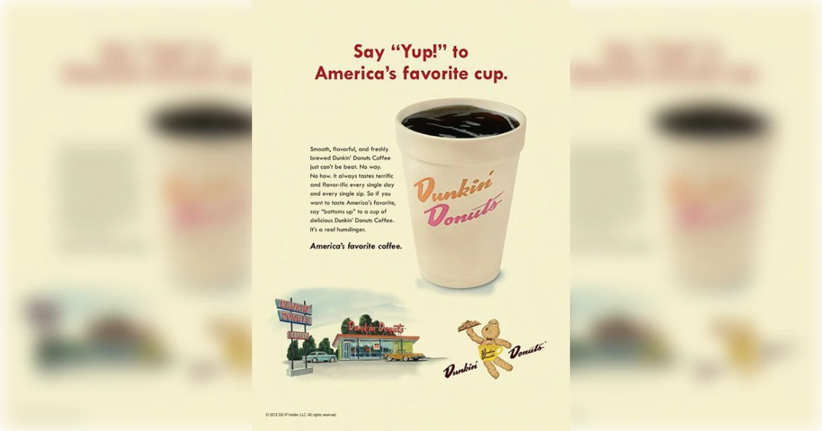 Dunkin' Donuts Dunkin Donuts Vintage Ad
