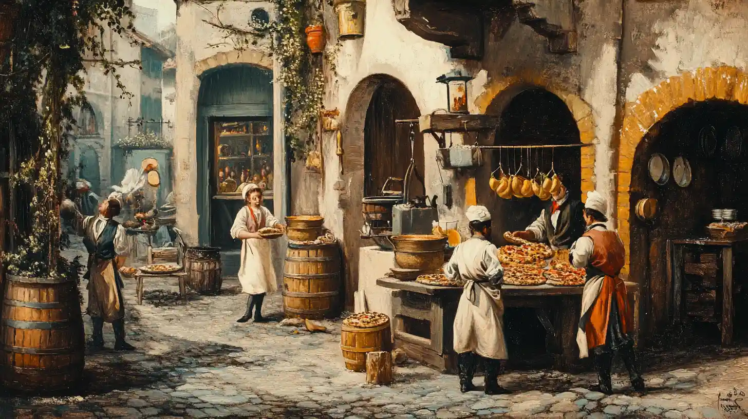 © History Oasis A Pizzeria Early 1800s Italy