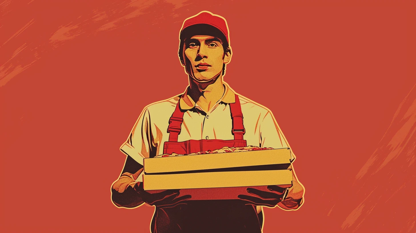 © History Oasis A Pizza Delivery Boy