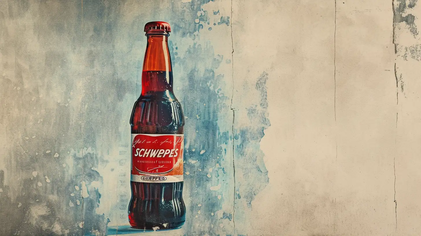 A Bottle Of Soda That Says SCHWEPPES