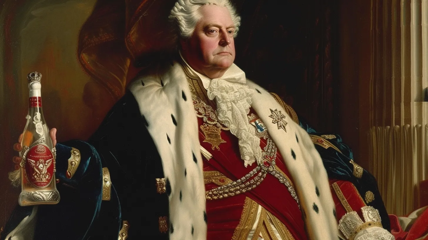 KING WILLIAM IV Holding A Bottle Of Ginger Ale