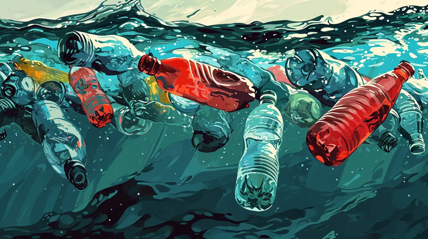 Plastic Bottles Filling The Oceans