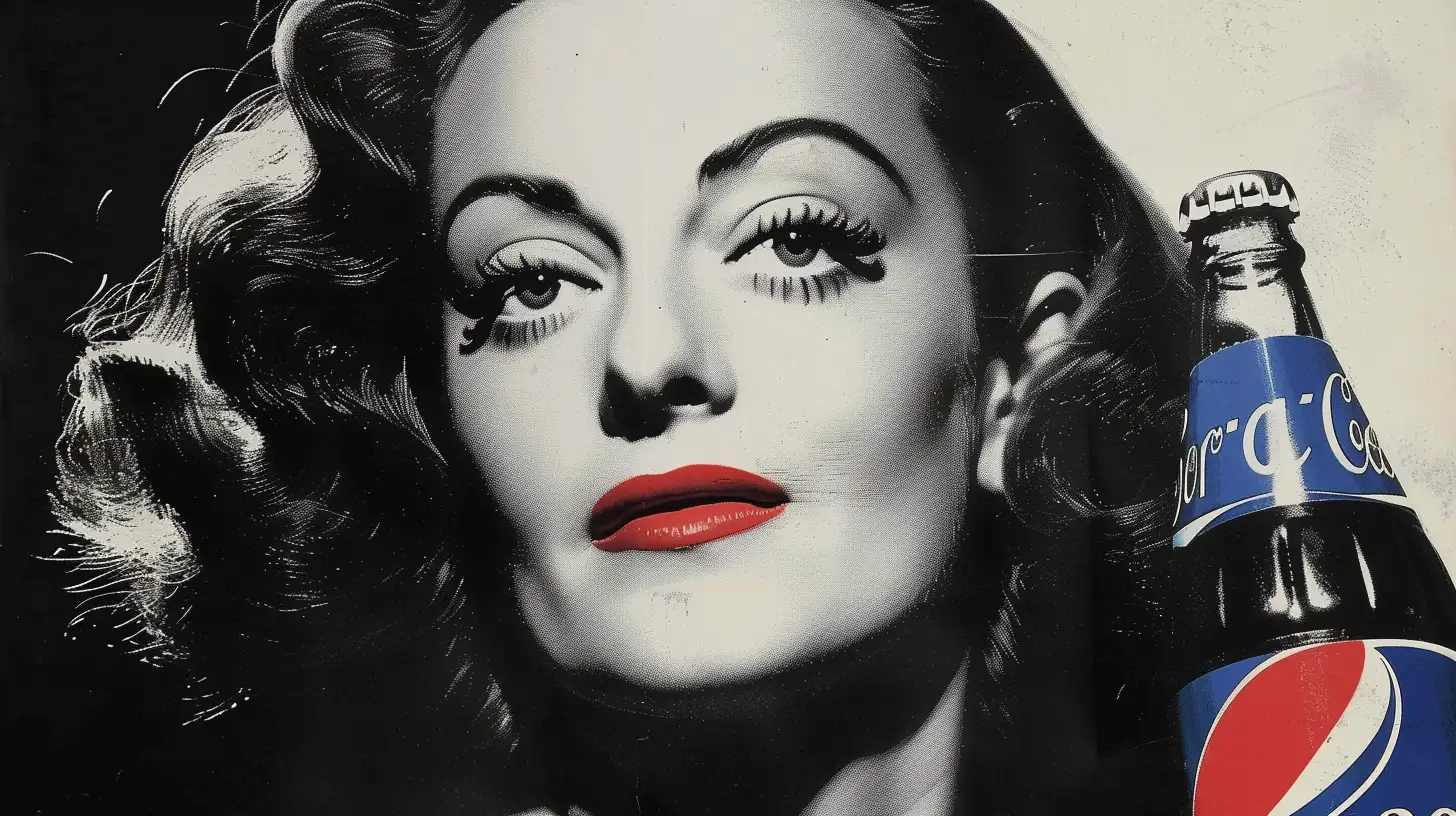 Joan Crawford Woman Holding A Pepsi Bottle