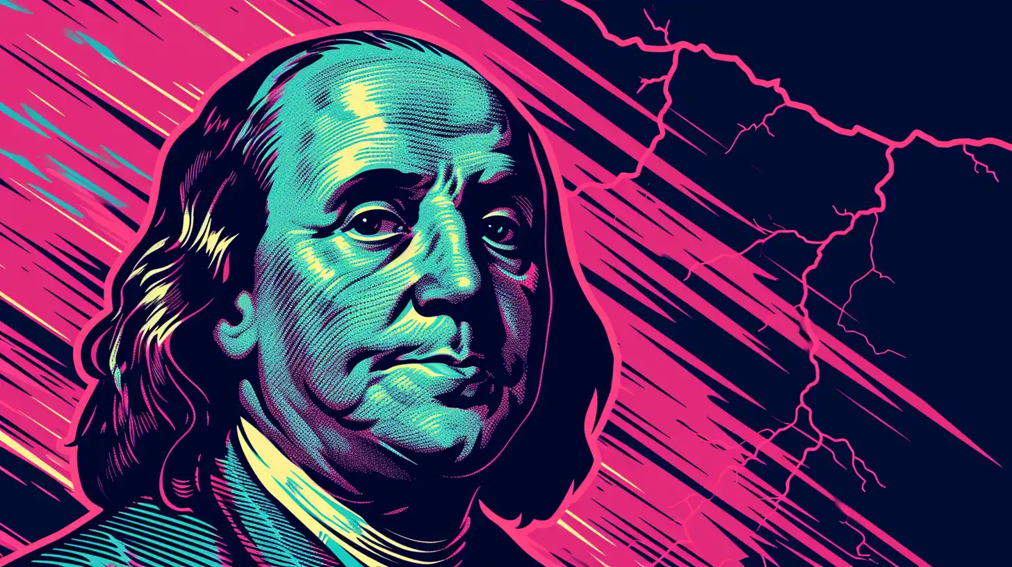 © History Oasis A Portrait Of Benjamin Franklin Thunderstorm