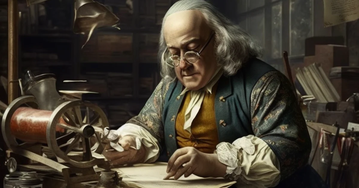 © History Oasis Benjamin Franklin Printing Press