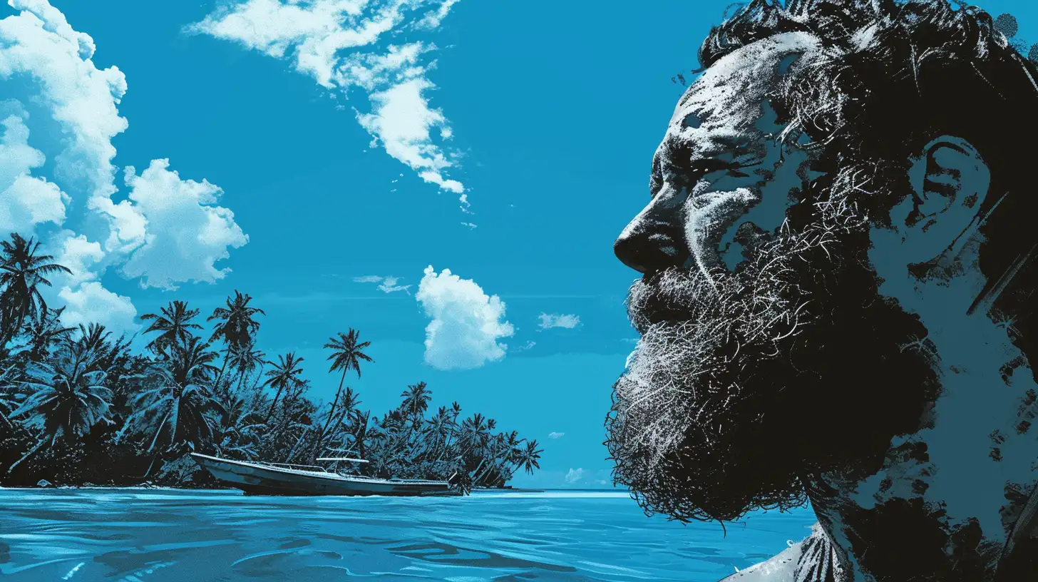 Tom Hanks Full Beard On An Island For The Movie