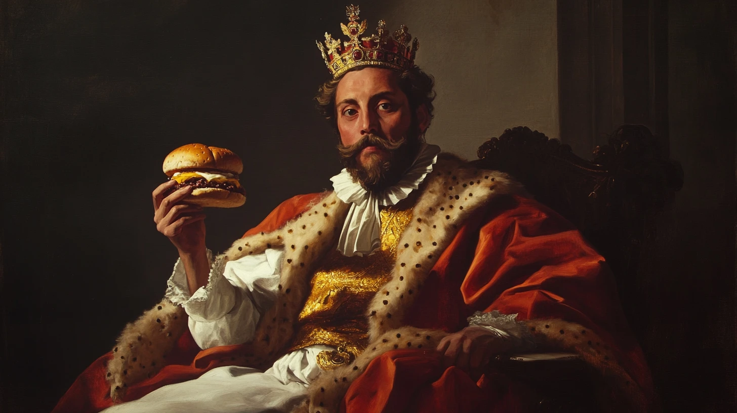 © History Oasis A King Eating A Sandwich 1700s