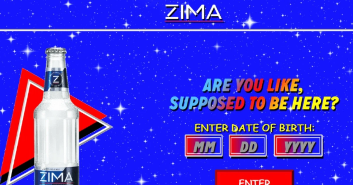 Zima Website Screenshot