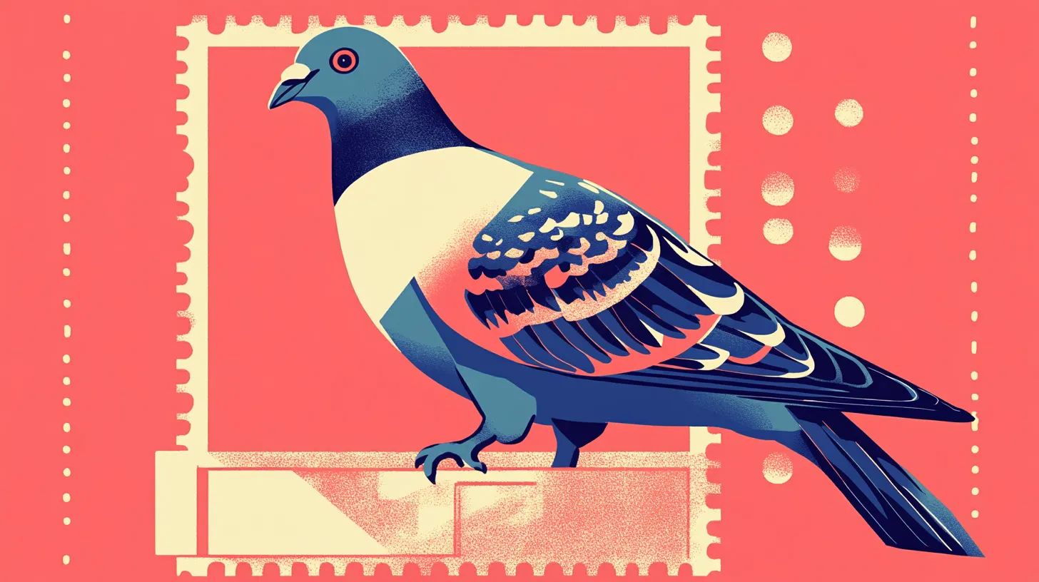 © History Oasis Carrier Pigeon On A Stamp