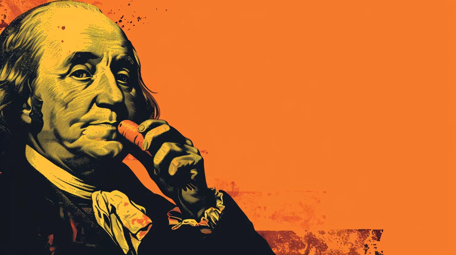 © History Oasis Benjamin Franklin Eating A Carot