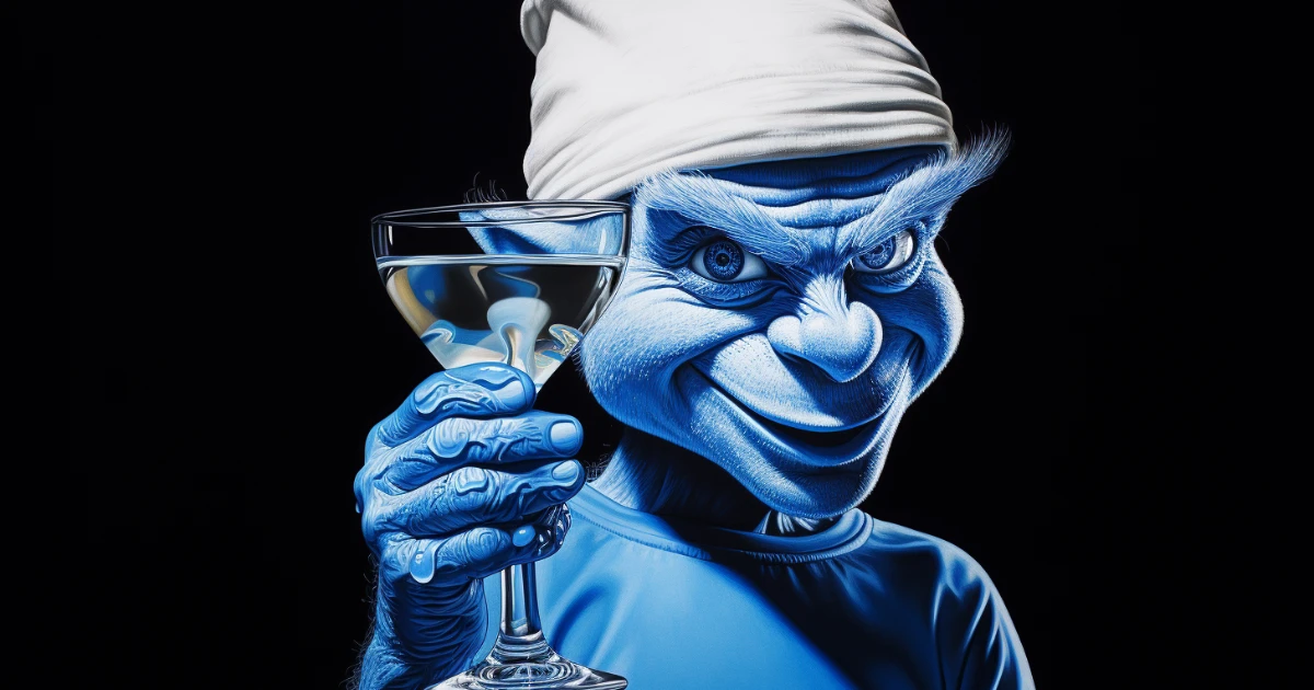 Smurf 20 Drinking