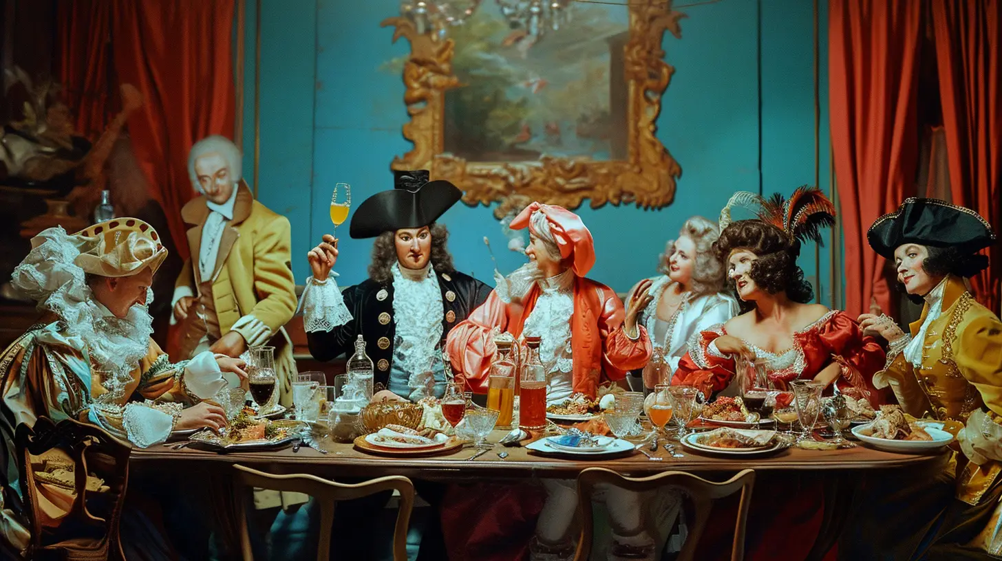 Benjamin Franklin Party In Paris 1700s