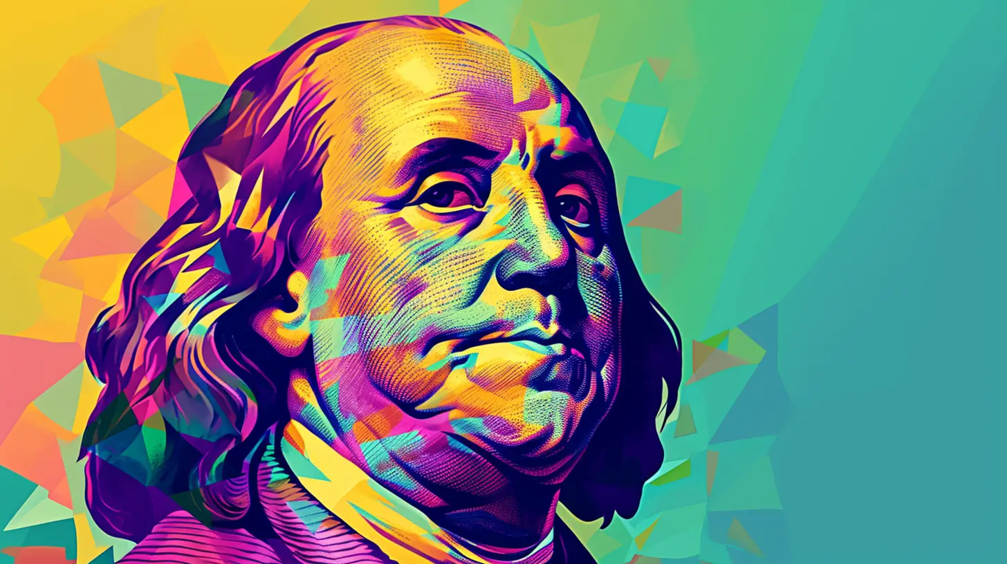 © History Oasis Benjamin Franklin Pop Art