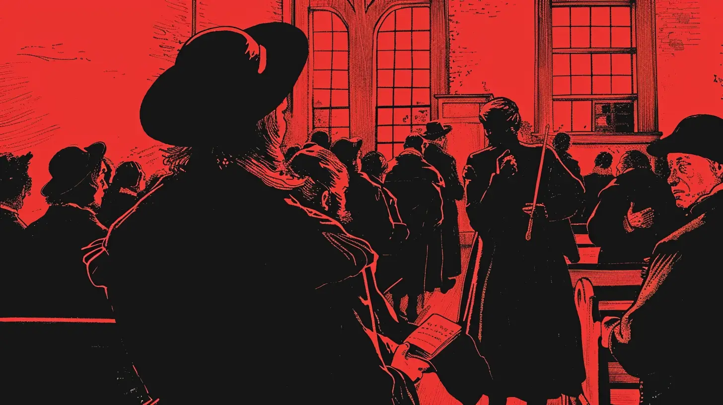 © History Oasis Puritans Worshiping At Church