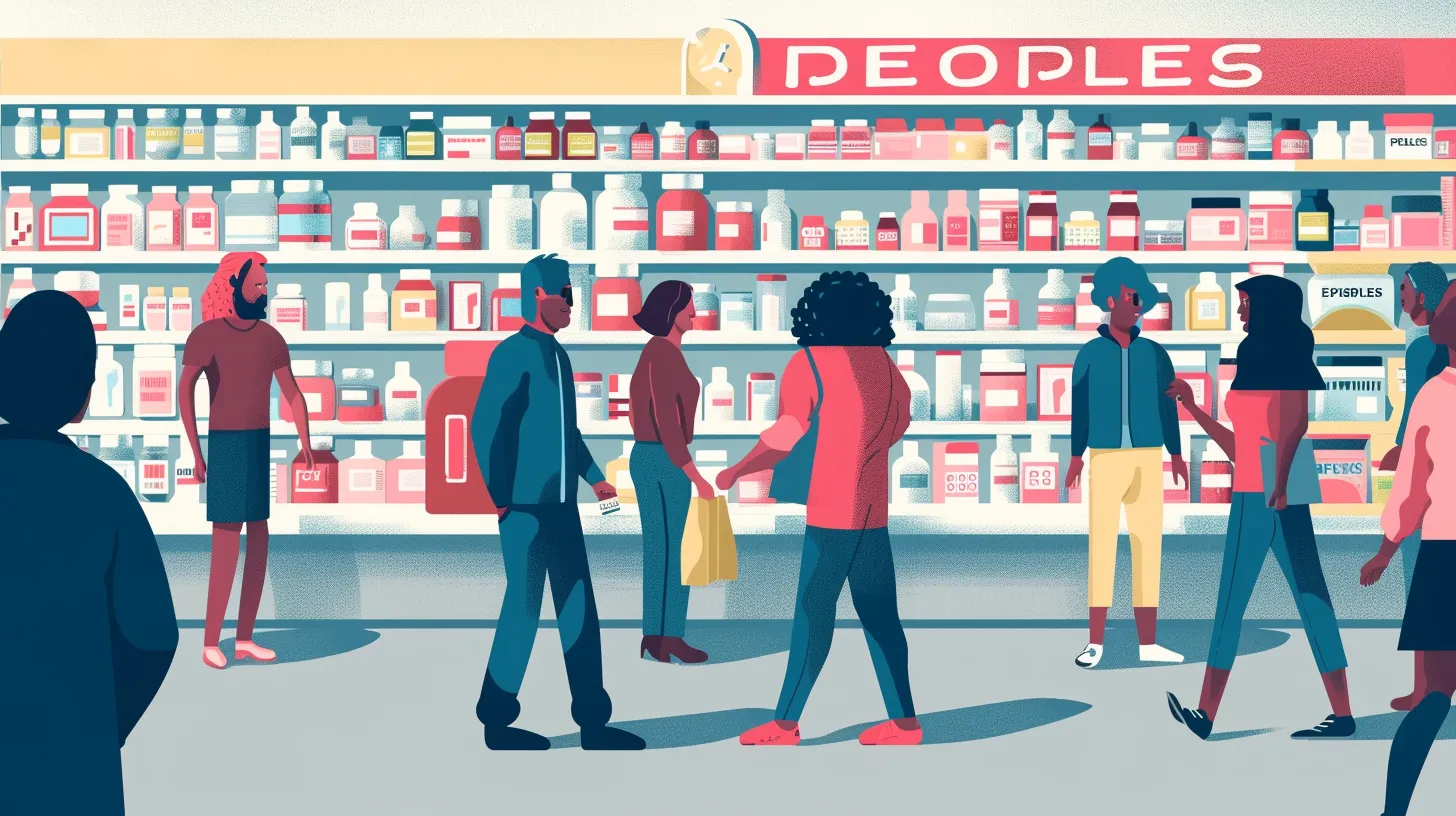 A Drug Store That Says PEOPLES