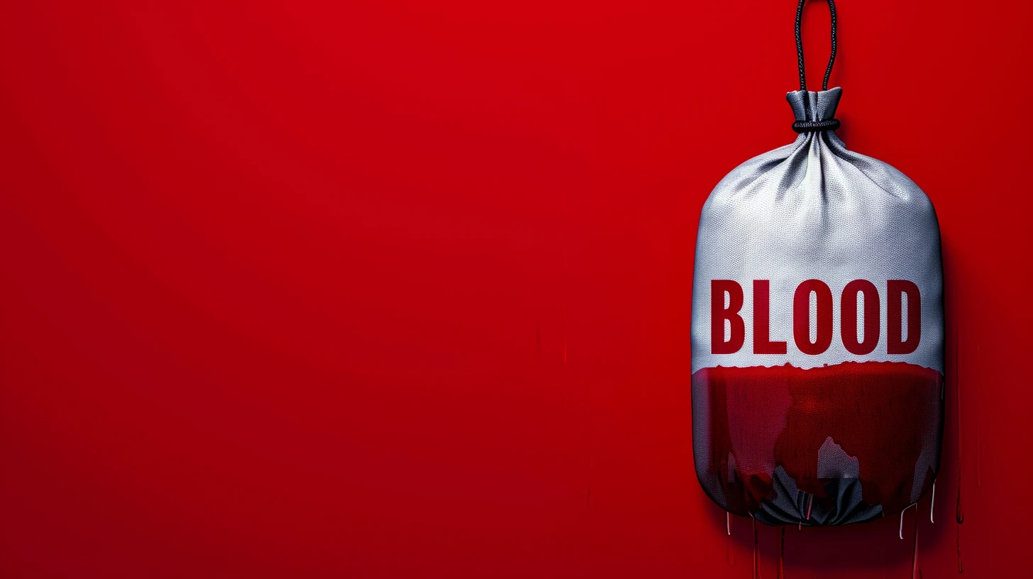 A Blood Bag That Says BLOOD