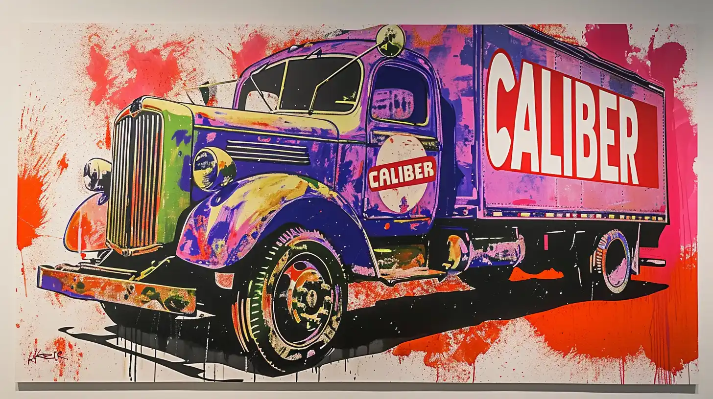 A Delivery Truck That Says CALIBER
