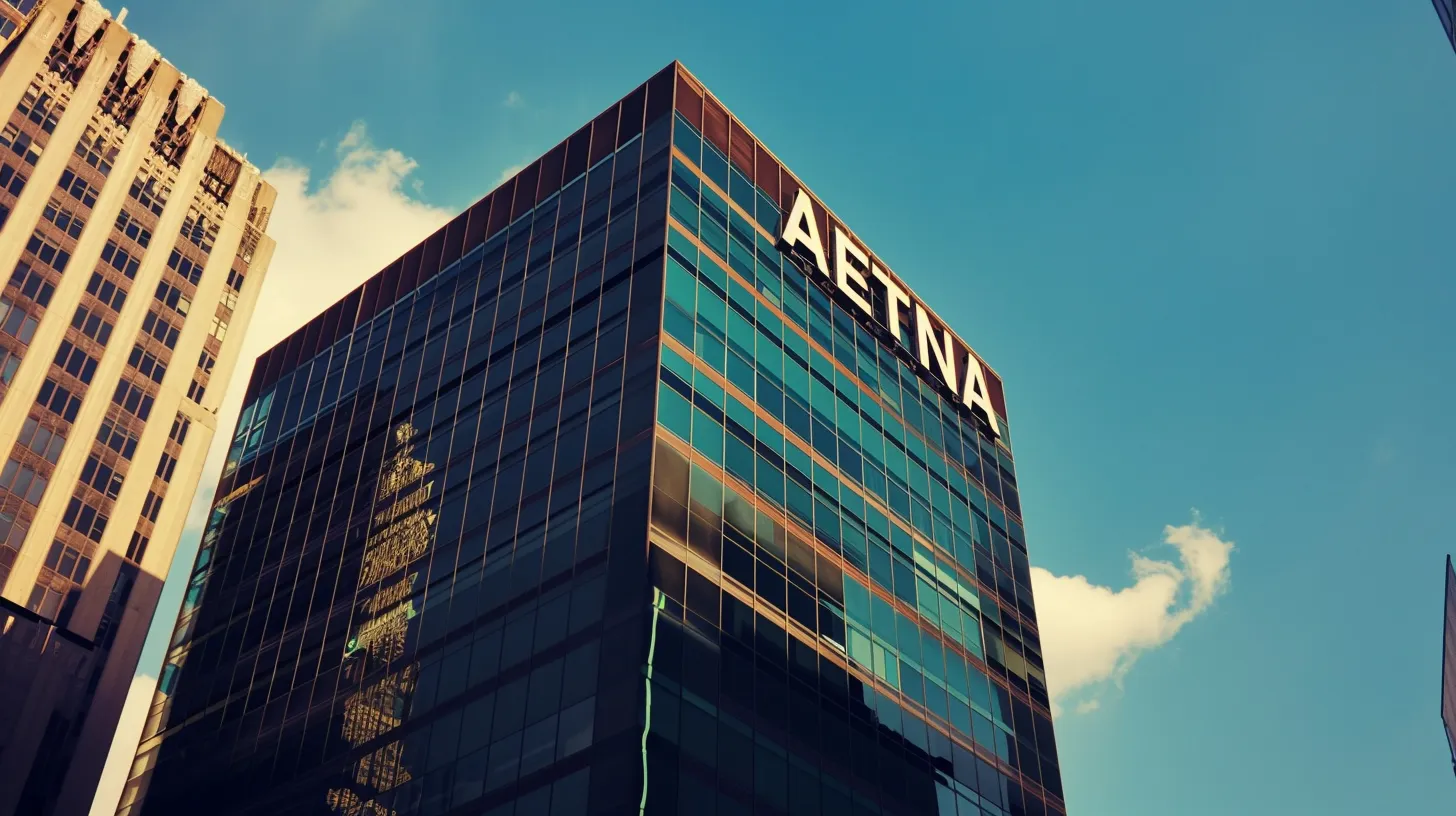 A Large Corporate Building That Says AETNA