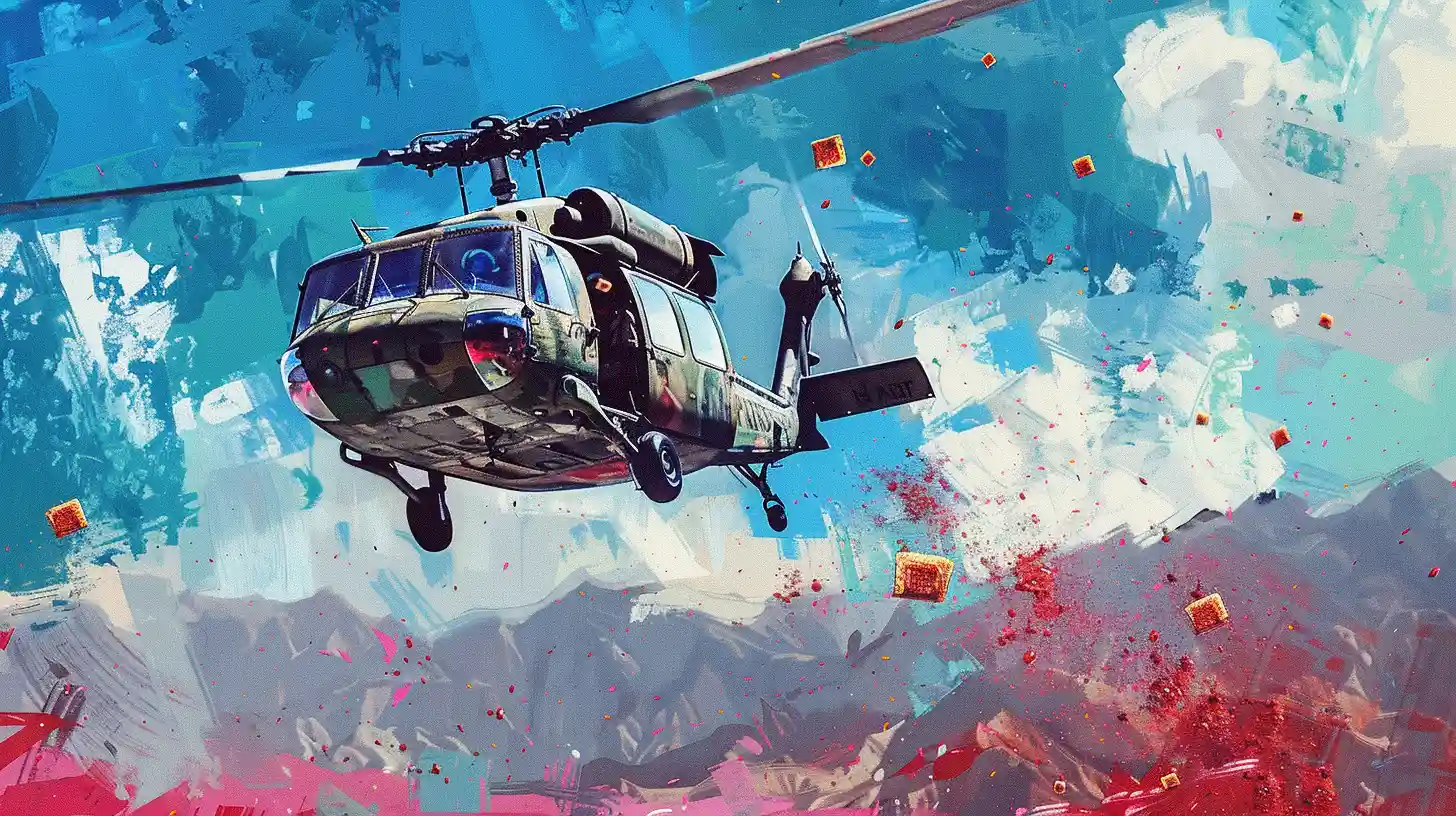 © History Oasis Helicopter Air Dropping Pop Tarts
