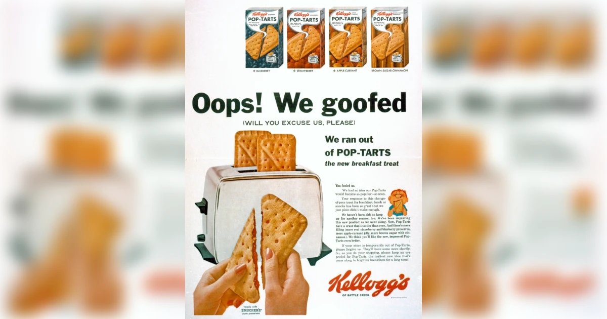 Kellogg's Pop Tarts Vintage Ad 20 Goofed