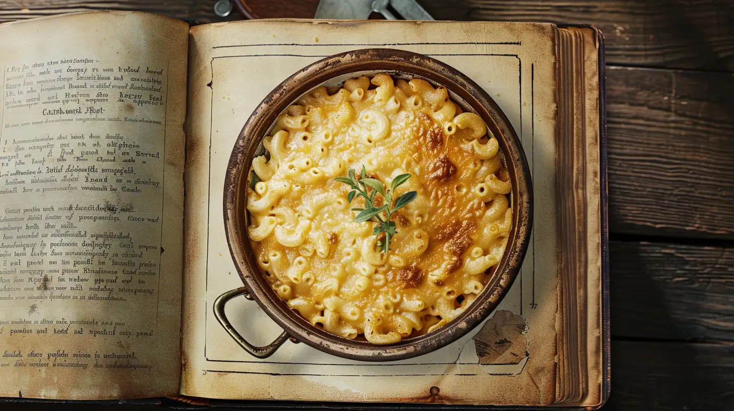 Page In Cook Book Mac And Cheese 1700s