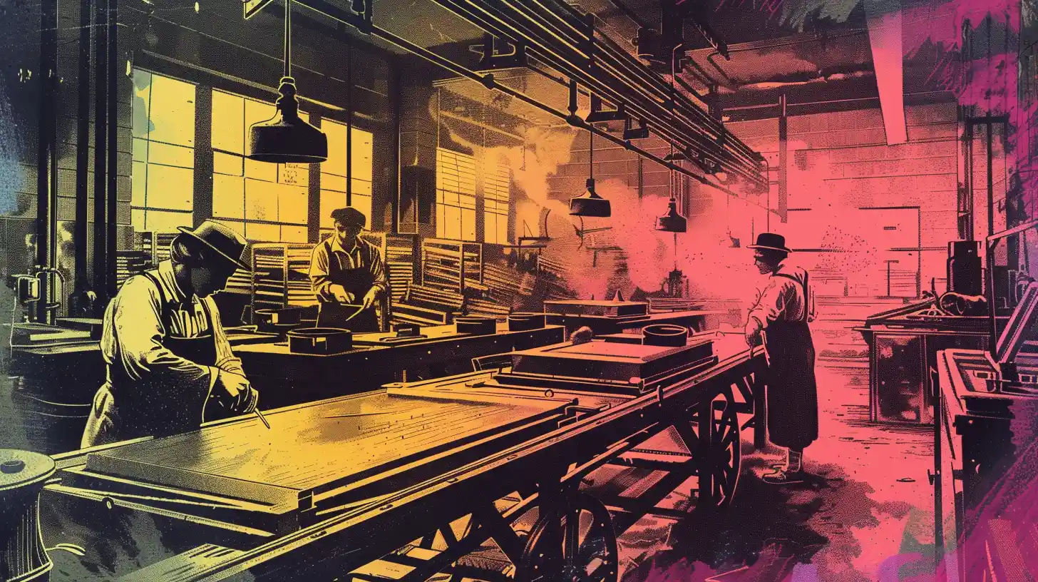 Factory Production Of Macaroni