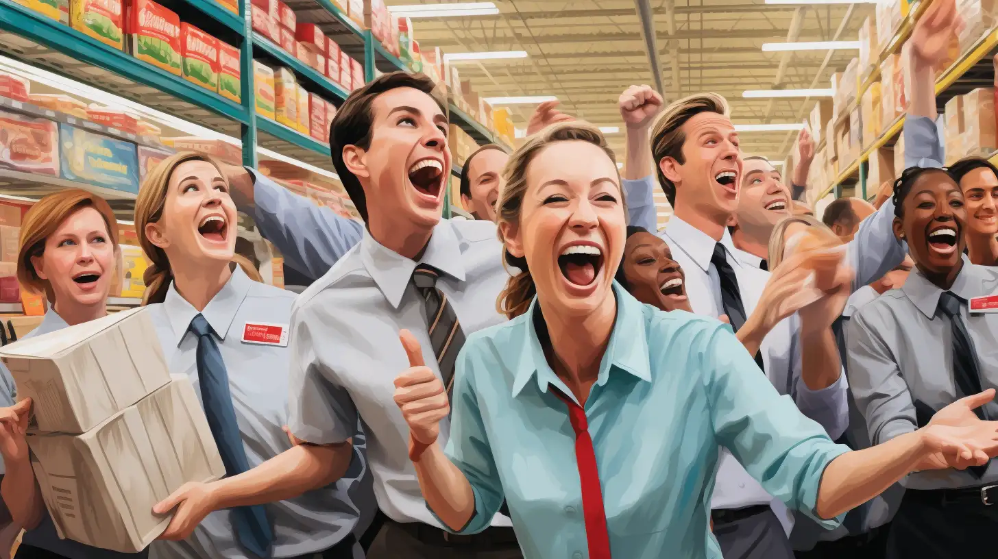 Happy Employees At A Costco