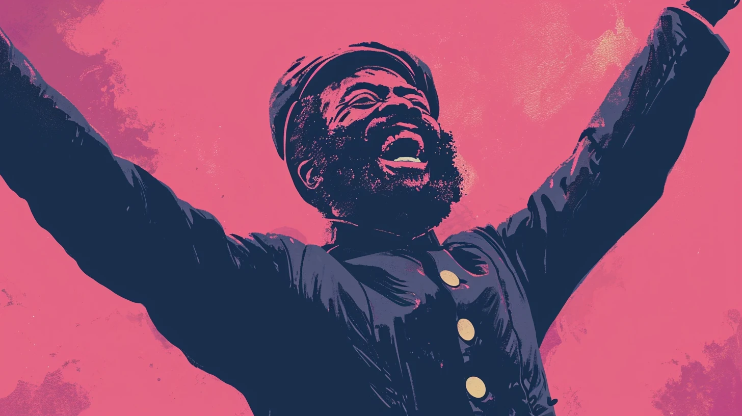 A Happy Freed Black Man