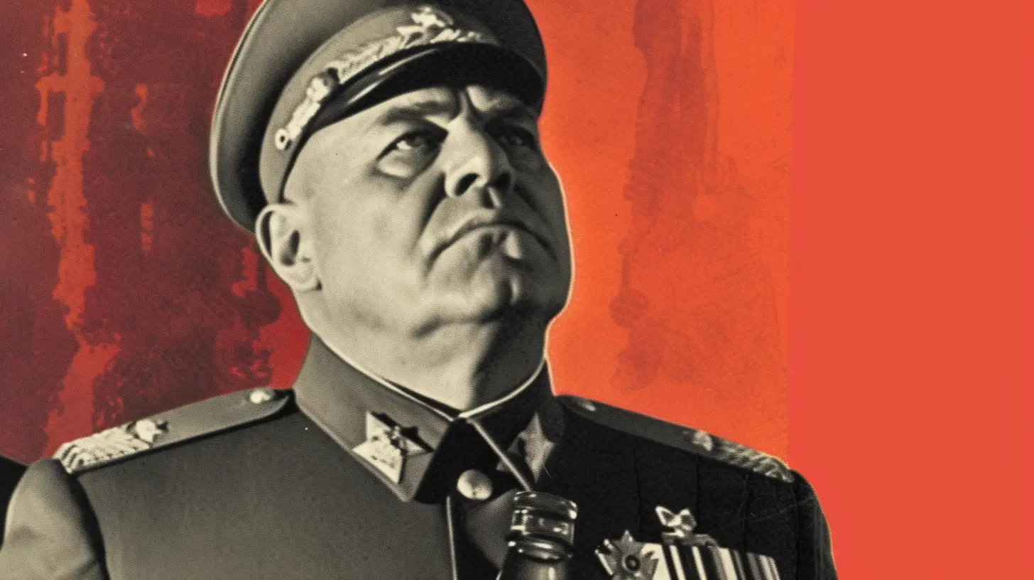 © History Oasis Soviet Marshal Georgy Zhukov Holding A Clear Coca Cola