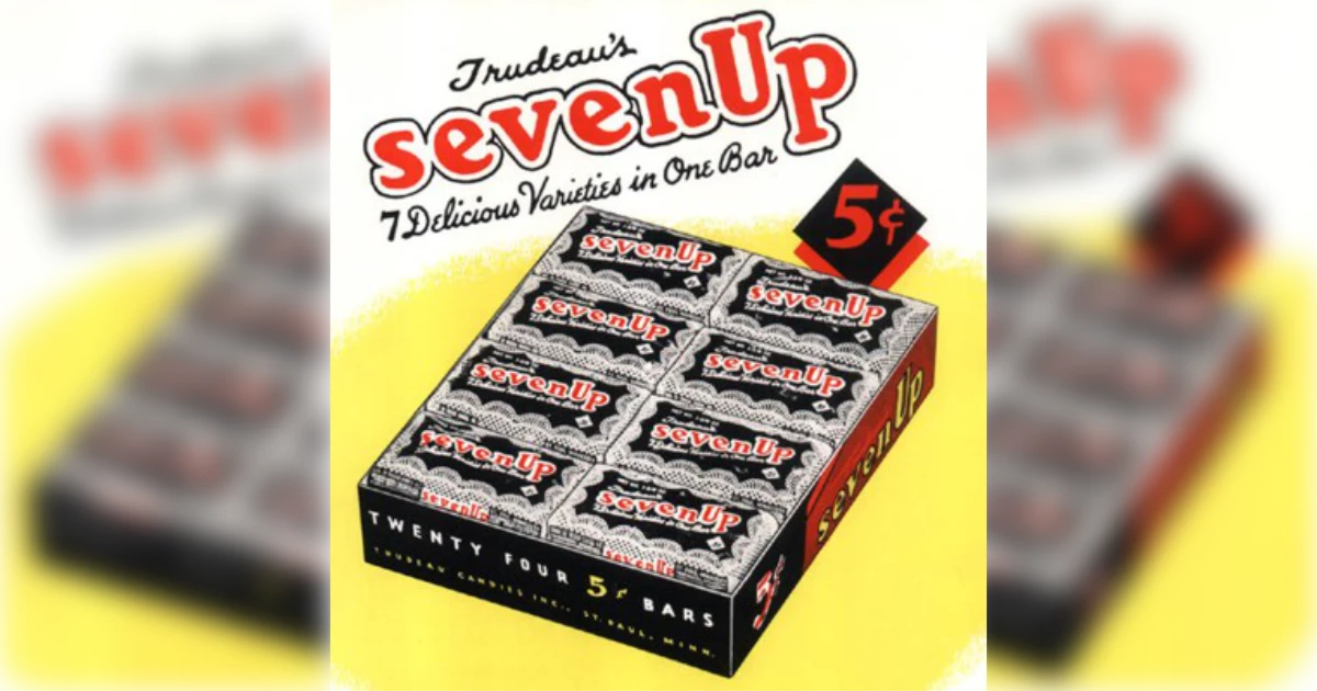 The Pearson Candy Company 7 Up Candy Bar Vintage Ad